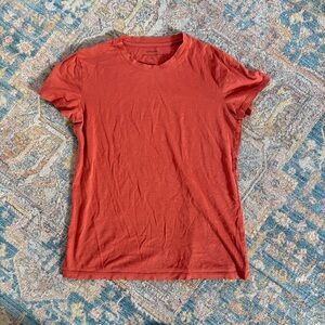 Vince Burnt Orange Short Sleeve Pima Cotton Tee